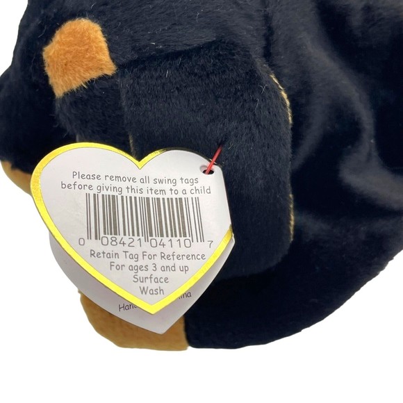 TY Beanie Baby Babies DOBY the Doberman Dog Puppy RETIRED Vintage Tush Tag Stamp - Picture 7 of 10
